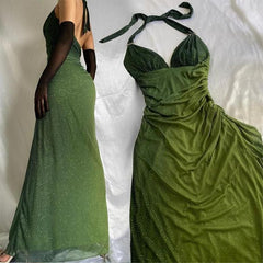 Beautiful Halter Chiffon Prom Dresses for Birthday Party and Special Occasions