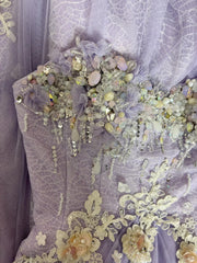 Lilac Strapless Prom Evening Party Dress Long Formal Gown FG7344