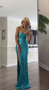 Exquisite Custom Made Floor Length Evening Prom Dress