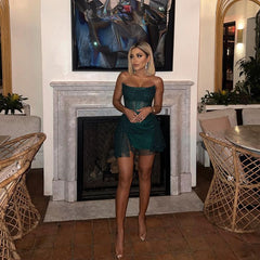 Stunning Green Short Party Homecoming Dress for Women fg3569