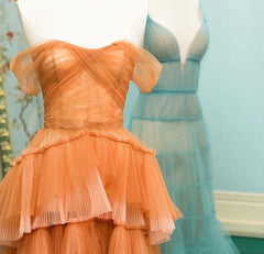 Elegant Coffee Color Sweetheart Neck Long Prom Evening Dress