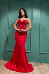 Stunning Red Sweetheart Mermaid Evening Dress with Exquisite Beading Embellishments