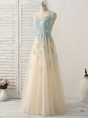 Elegant Green Lace Tulle Prom Bridesmaid Dress Gown with Long Sleeves