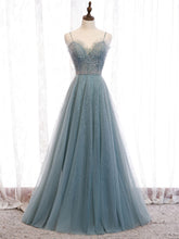 Elegant Green Sweetheart Neck Tulle Sequin Prom Dress