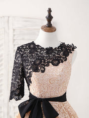 Elegant Champagne Lace Short Prom Dress - Perfect for Homecoming and Special Events