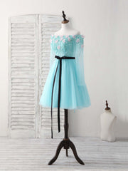 Elegant Green Tulle Lace Applique Short Prom Dress for Homecoming Events