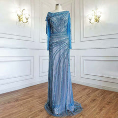 Sequin Long Sleeve V-Neck High Slit Prom Dresses for Women Online