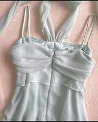 Tiered Ruched Chiffon Vintage Homecoming Dress for Women Party Wear