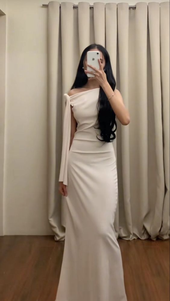 White Satin Sleeveless Long Prom Dress Evening Gown FG6580