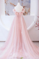 Tulle Beaded A-Line Long Prom Dress With Embellished Bodice