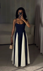 Chiffon Spaghetti Strap Evening Long Dress with Zipper