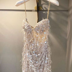 Beautiful Sequin Sheath Short Prom Dresses