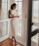 Satin Sleeveless Evening Gown Elegant Long Party Prom Dress