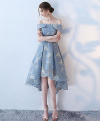 Unique Gray Blue Short Prom Dress for Homecoming Events Nights
