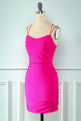Rose Pink Lace-Up Tight Homecoming Dress: Elegant, Fitted, and Flattering