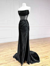 Elegant Off-Shoulder Satin Black Prom Dress: A-Line, Floor-Length, Chic Evening Gown