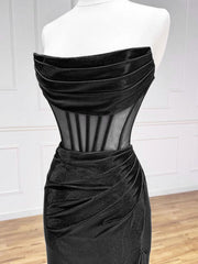 Elegant Off-Shoulder Satin Black Prom Dress: A-Line, Floor-Length, Chic Evening Gown