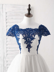 Elegant White Tulle Lace Applique Short Prom Dress for Special Occasions