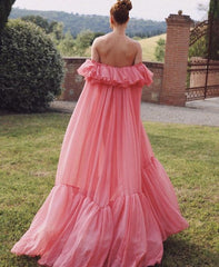 Long Formal Pink Prom Evening Gown For Women Party Dresses Online