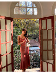 Long Formal Occasion Satin Sleeveless Evening Gowns for Women