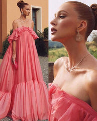 Long Formal Pink Prom Evening Gown For Women Party Dresses Online