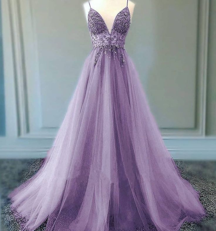 Elegant A-Line Lilac Long Prom Dress, Party Evening Gown, Formal Occasion Attire