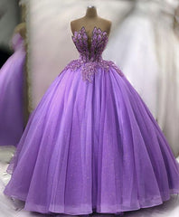 Elegant Purple Ball Gown Prom Dress: Long, Sexy, and Perfect for Any Gala