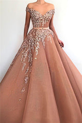 Elegant Off-Shoulder Appliqued V-Neck Mermaid Prom Dress with Belt for Women