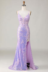Glamorous Spaghetti Strap Mermaid Prom Dress for Women