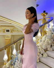 Pink Prom Dresses for Women Formal Party Evening Gowns Satin