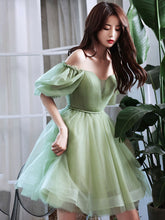 Luxurious Green Tulle Short Prom Dress For Women Evening Wear