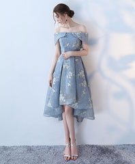 Unique Gray Blue Short Prom Dress for Homecoming Events Nights