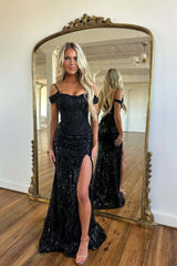 Elegant Sleeveless Black Prom Dress: Beaded, High Slit, Figure-Flattering Gown