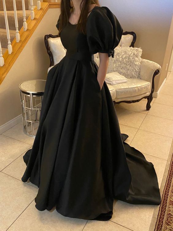 Elegant Black Formal Gown Party Dresses Evening Wear