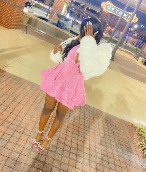 Sexy Short Pink Homecoming Dress