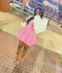 Sexy Short Pink Homecoming Dress