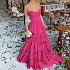 Stunning Pink Tulle Ball Gown Prom Dresses
