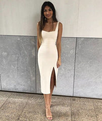 Elegant Vintage Ivory Prom Dress for Women Simple Party Gowns