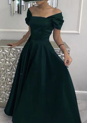 Elegant Long Green Prom Evening Dress Wedding Gown