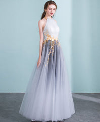 Stunning Gray Gradient Tulle Evening Dress for Memorable Prom Nights