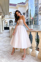 Elegant Sweetheart Sleeveless Prom Dress with Beaded Tulle A-Line Skirt