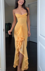 Retro Romantic Ruffled Ruched High-Low Tulle Maxi Evening Dress