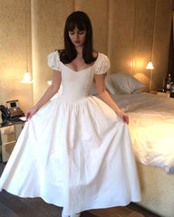 Elegant White A-Line Prom Dress for Women Formal Dance Events