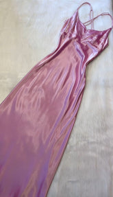 Pink Long Evening Prom Gown Dress for Women Formal Party