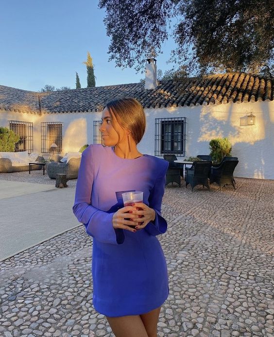 Purple Short Party Dress Fashion Homecoming Evening Gown For Women