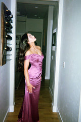 Long Prom Dress Off The Shoulder Evening Gown