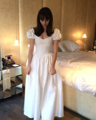 Elegant White A-Line Prom Dress for Women Formal Dance Events