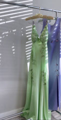 Green Long Evening Dresses Prom Party Formal Party Gowns Online