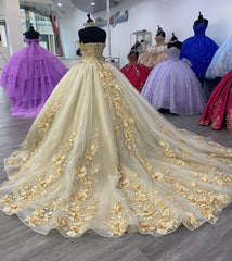 Quinceanera Dress Prom Ball Gowns Applique Corset Back Sweet