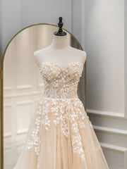 Stunning Blue Sweetheart Tulle Long Prom Dresses Formal Gowns